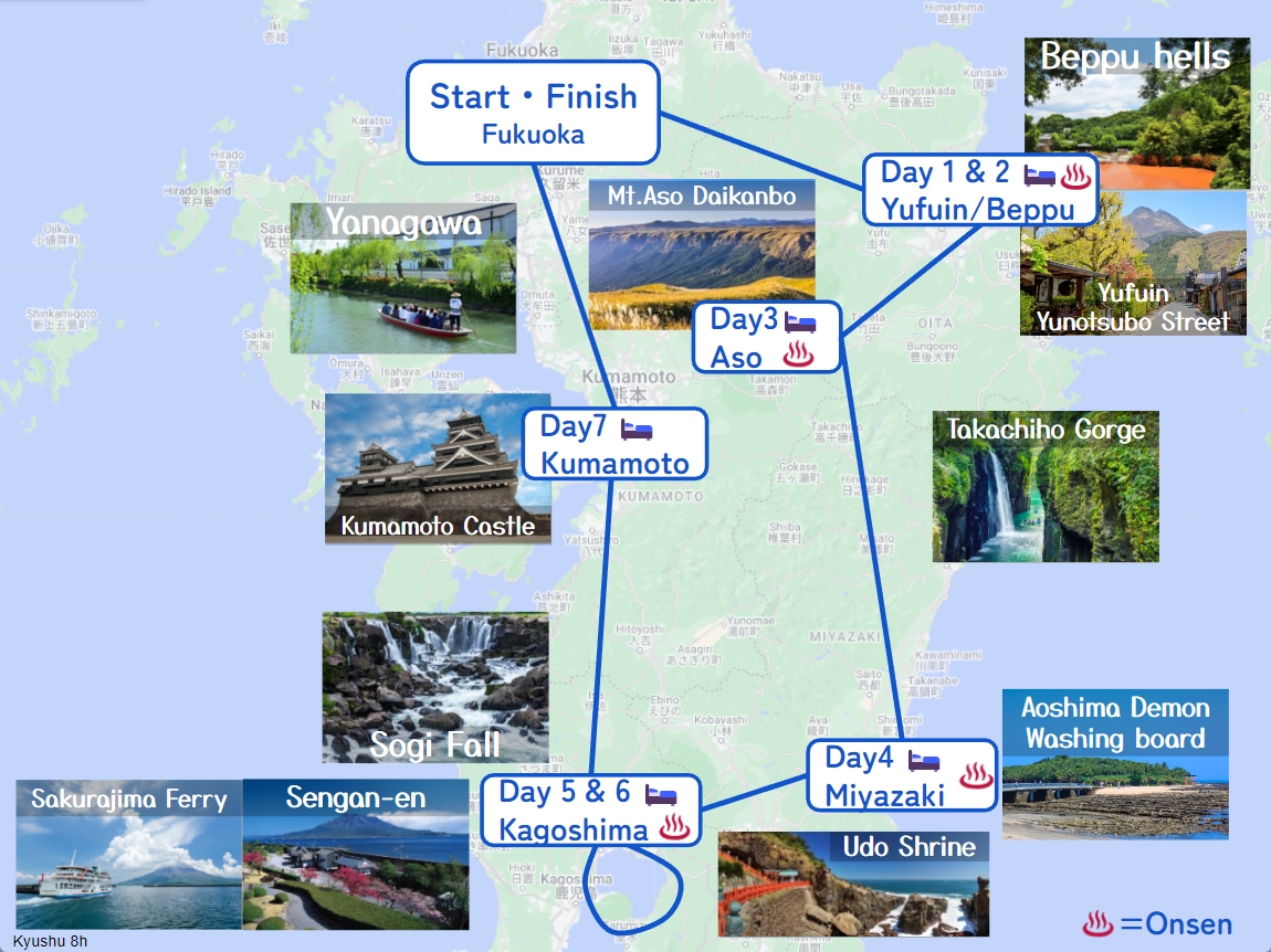 kyushu tour itinerary
